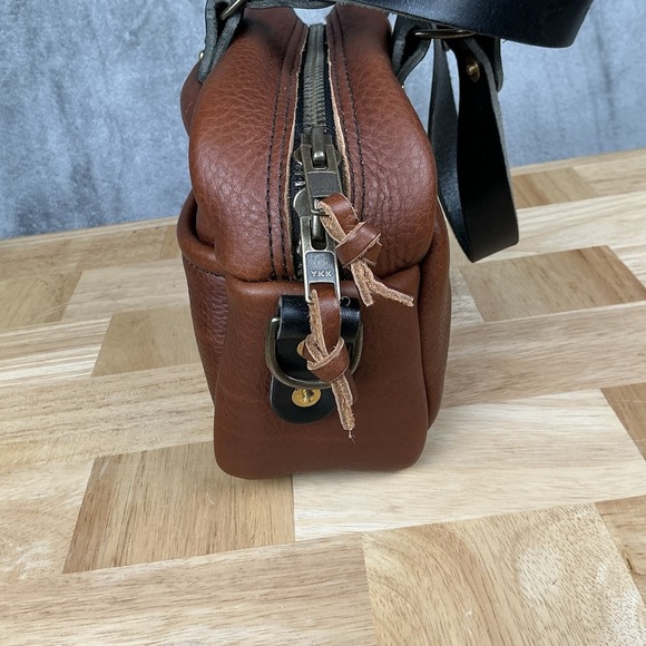 Go Forth Goods Mini Hoffman Crossbody Shoulder Hand Bag Saddle W/ Black Strap - Picture 3 of 16